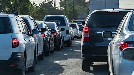 cars in traffic